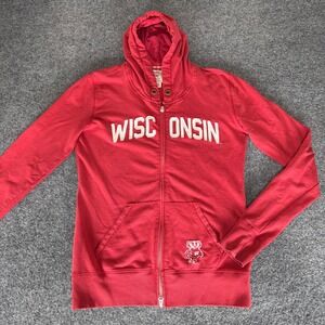 Wisconsin Badgers Jacket Men Large Red Full Zip 47 Brand NCAA College Sweatshirt